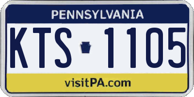PA license plate KTS1105
