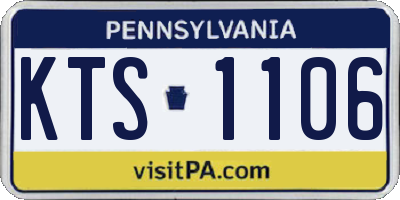 PA license plate KTS1106
