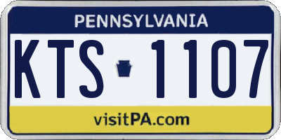 PA license plate KTS1107