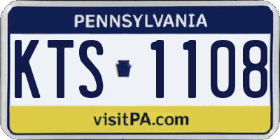 PA license plate KTS1108