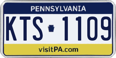 PA license plate KTS1109