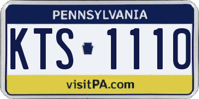 PA license plate KTS1110