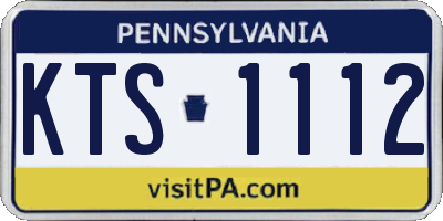 PA license plate KTS1112