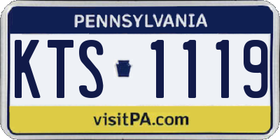 PA license plate KTS1119
