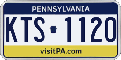 PA license plate KTS1120