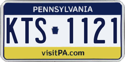 PA license plate KTS1121