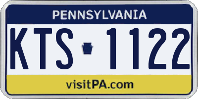 PA license plate KTS1122