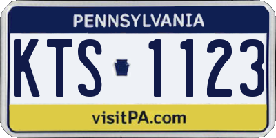 PA license plate KTS1123