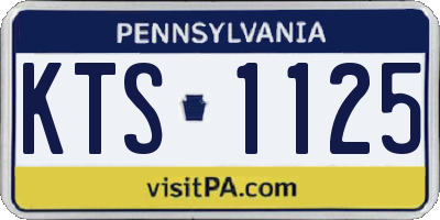 PA license plate KTS1125