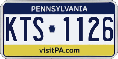 PA license plate KTS1126