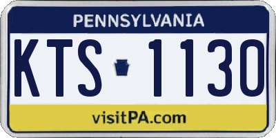 PA license plate KTS1130