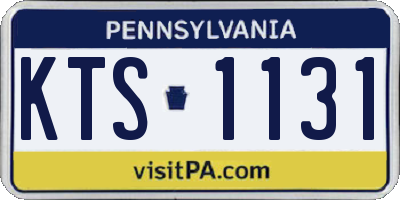PA license plate KTS1131