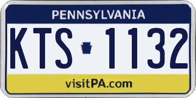 PA license plate KTS1132