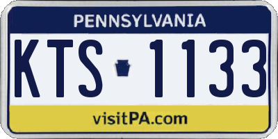 PA license plate KTS1133