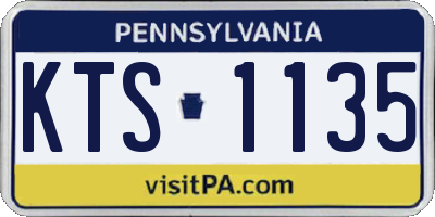 PA license plate KTS1135