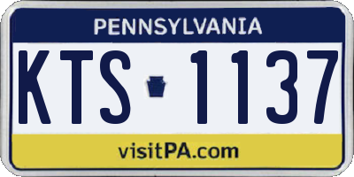 PA license plate KTS1137