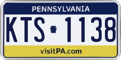 PA license plate KTS1138