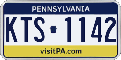 PA license plate KTS1142
