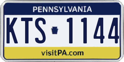 PA license plate KTS1144