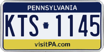 PA license plate KTS1145