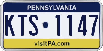PA license plate KTS1147