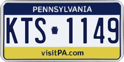 PA license plate KTS1149