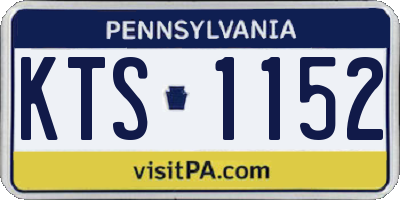 PA license plate KTS1152