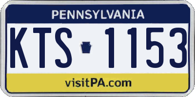 PA license plate KTS1153