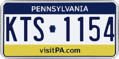 PA license plate KTS1154