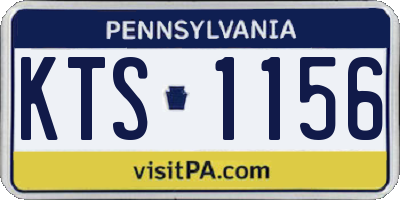 PA license plate KTS1156