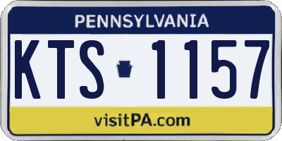 PA license plate KTS1157