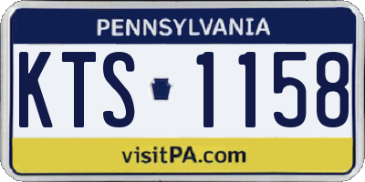 PA license plate KTS1158