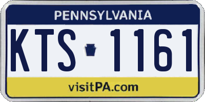PA license plate KTS1161