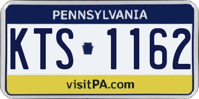 PA license plate KTS1162