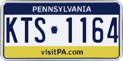 PA license plate KTS1164