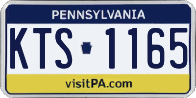 PA license plate KTS1165