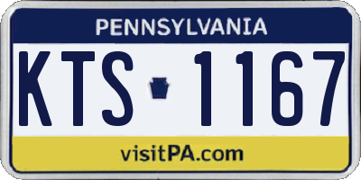 PA license plate KTS1167