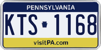 PA license plate KTS1168
