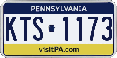 PA license plate KTS1173