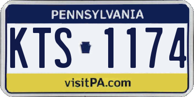 PA license plate KTS1174