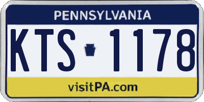 PA license plate KTS1178
