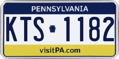 PA license plate KTS1182