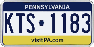 PA license plate KTS1183