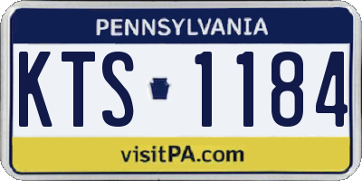 PA license plate KTS1184