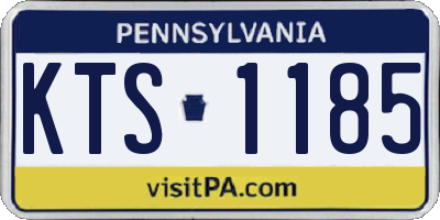 PA license plate KTS1185