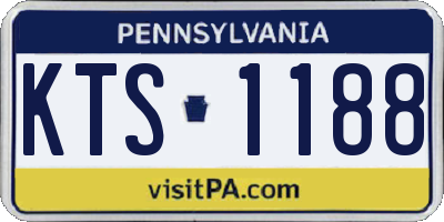 PA license plate KTS1188