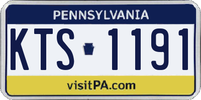 PA license plate KTS1191