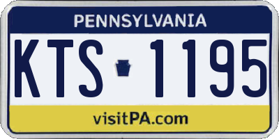 PA license plate KTS1195