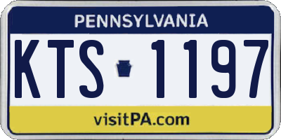 PA license plate KTS1197