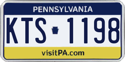 PA license plate KTS1198